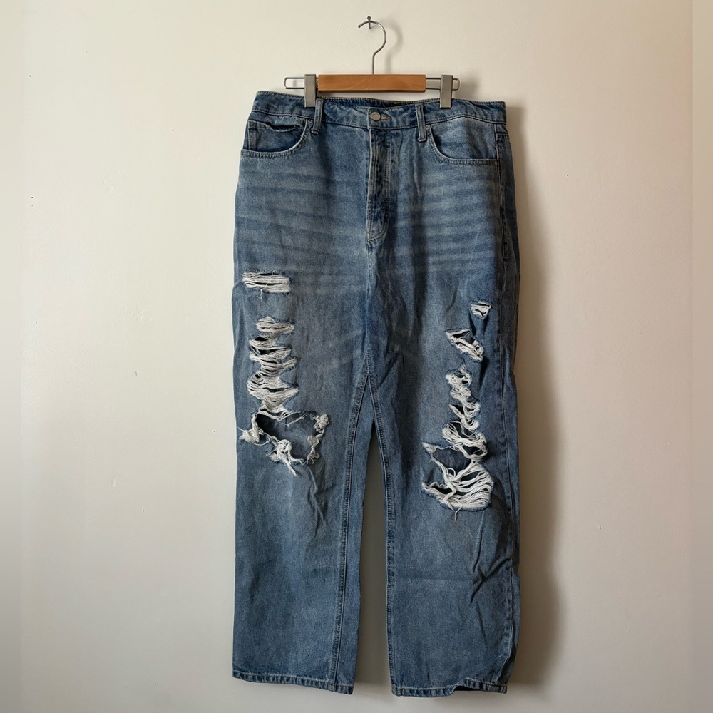 Wide leg distressed AFRM jeans